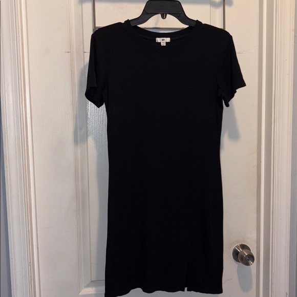 BP Black Ribbed T-Shirt Dress, sz M - like new - Picture 2 of 7